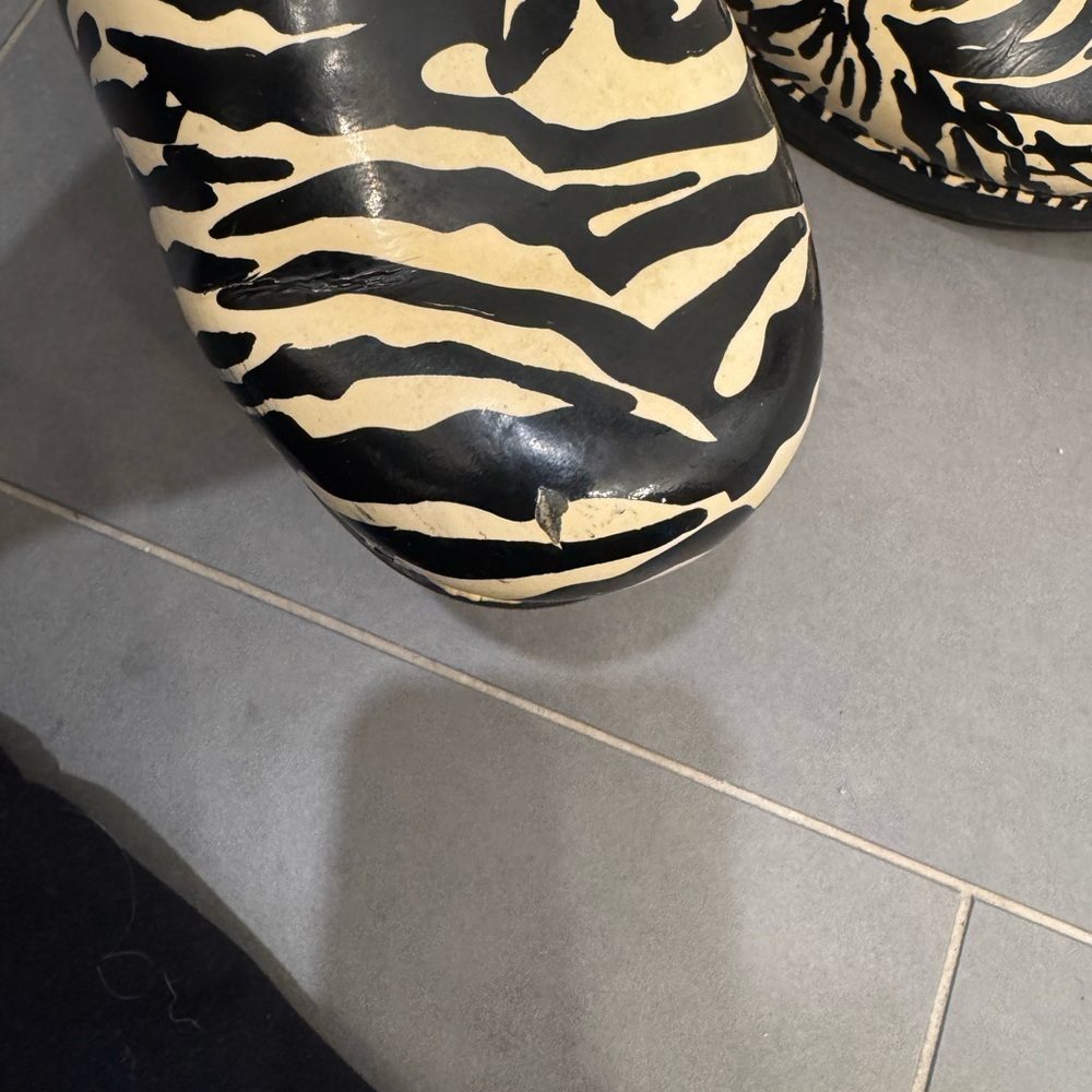 Dansko Black and Cream Zebra Print Clogs - Picture 6 of 6